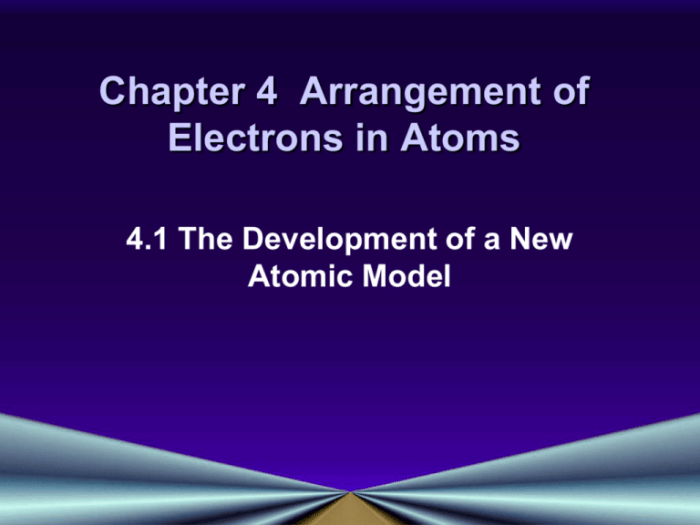 Chapter 4 review arrangement of electrons in atoms